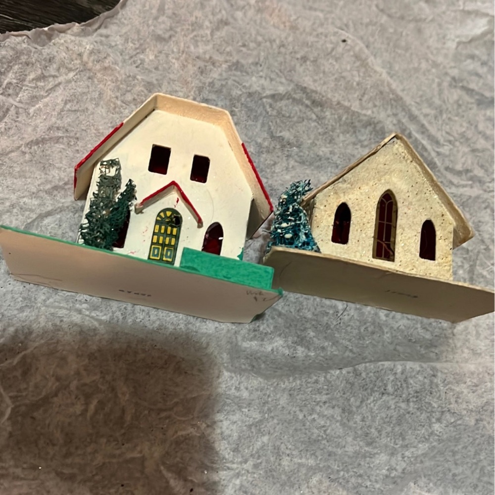Vintage Christmas churches